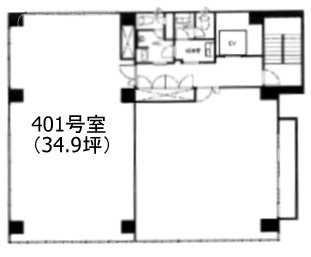 月島NRビル401 間取り図