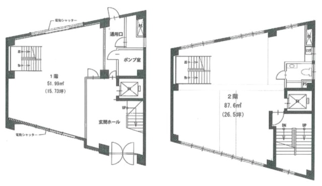 秋葉原大森ビル1F～2F 間取り図