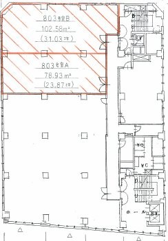 第2電波ビル803A 間取り図