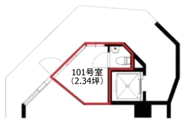 第一ベルペペビル101 間取り図