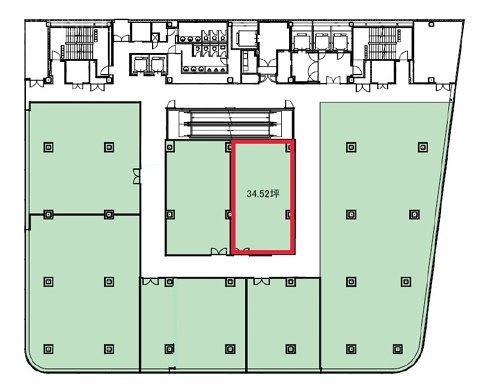 うつのみや表参道スクエア3F 間取り図