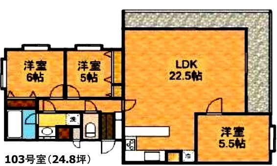 グロリー自由が丘103 間取り図
