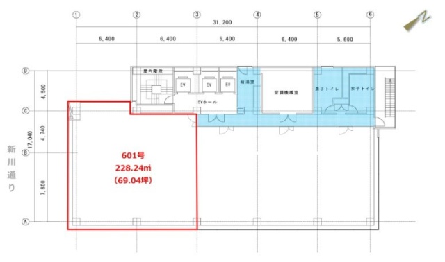 いちご川崎ビル601 間取り図