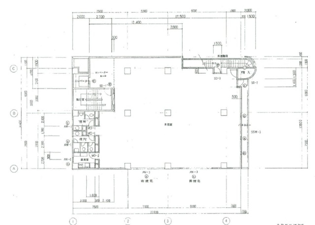 新装大橋(ビューネ蛎殻町)ビル2F 間取り図