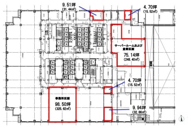 品川グランドセントラルタワー5F 間取り図