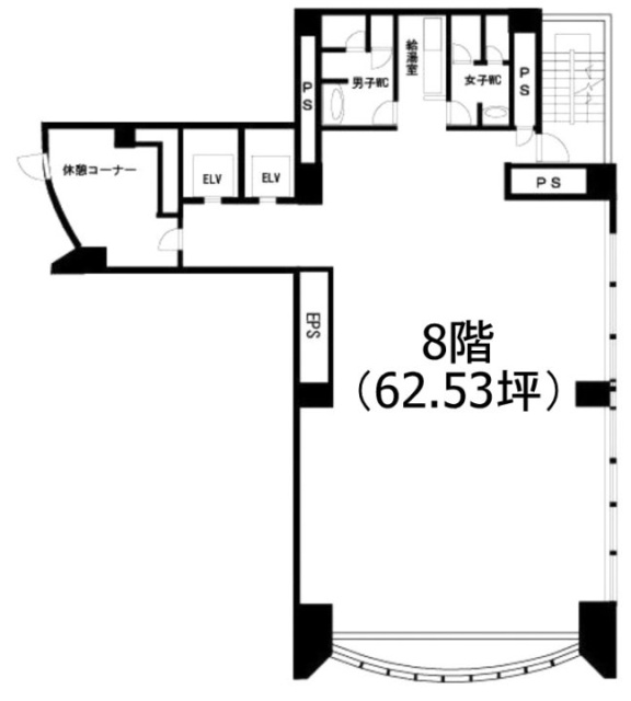 神田竹尾ビル8F 間取り図