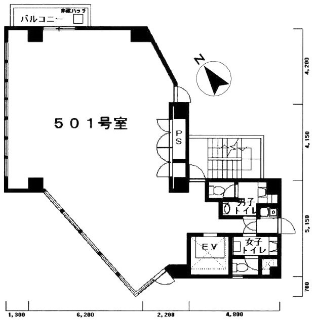 アーベイン渋谷ビル5F 間取り図