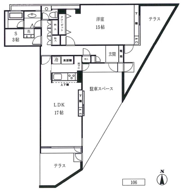 アドウェル元代々木106 間取り図