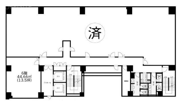 食糧会館6F 間取り図