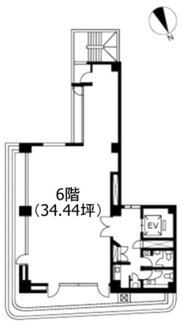 CAMEL TSUKIJIⅡ6F 間取り図