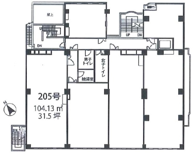 日興パレス東山ビル205 間取り図