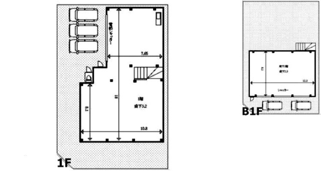 コーポ豊B1F~1F 間取り図