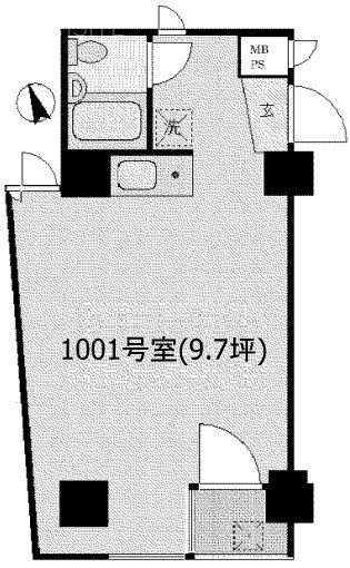 シティコープ西五反田ビル1001 間取り図