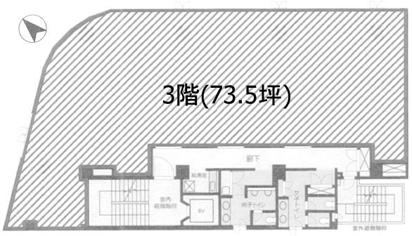 長者町朝日ビル3F 間取り図