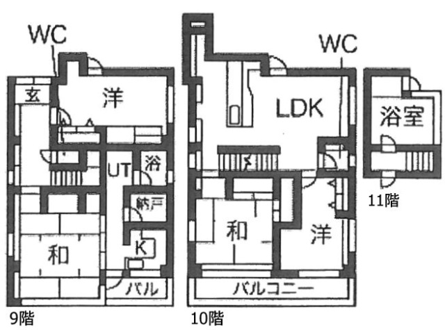 アーバントップビル9F～11F 間取り図