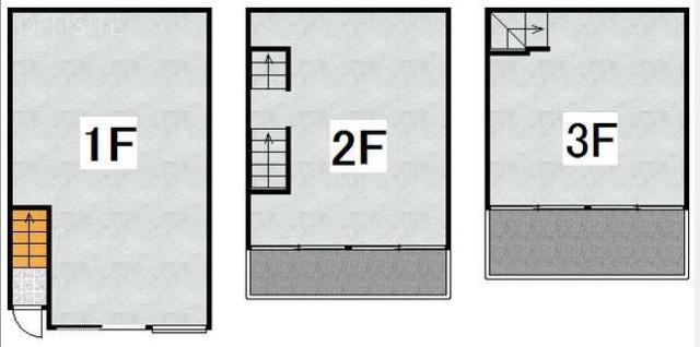 ハクヨシビル1F～3F 間取り図