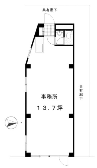 業平サンエムコーポ101 間取り図