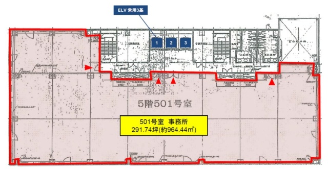 一ツ橋ビル501 間取り図