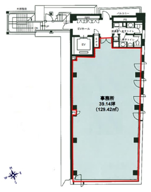 西新橋一丁目川手ビル10F 間取り図