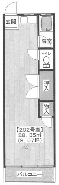 コーポラス徳光ビル202 間取り図