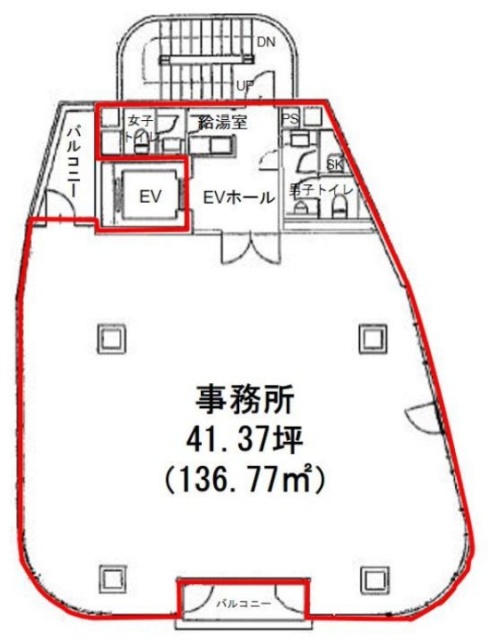 渋谷本町ビル7F 間取り図