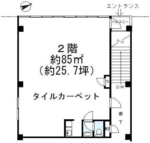 グリンデル南品川ビル2F 間取り図