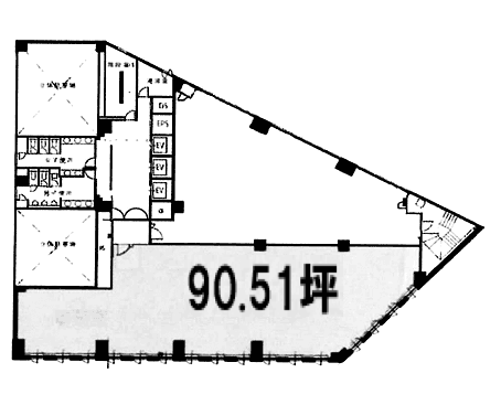 合人社高島橋ビル4F 間取り図