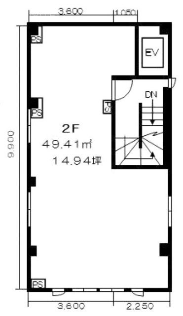 原宿MYビル2F 間取り図