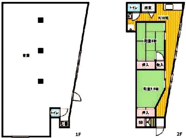 東伊興4丁目貸倉庫1F～2F 間取り図