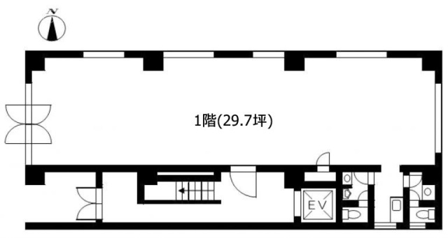 システム上野1F 間取り図