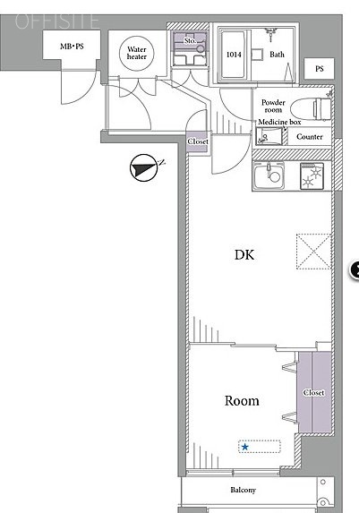 御徒町グリーンハイツ801 間取り図