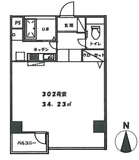 KAZU六本木302 間取り図