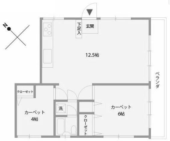 ユザワビルB 間取り図