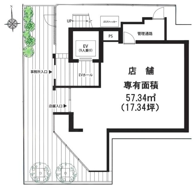 VORT秋葉原Ⅲ1F 間取り図