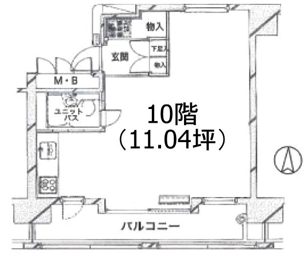 ルネ御苑プラザ10F 間取り図