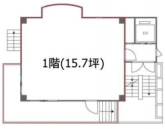 沙梵ウエストワンビル1F 間取り図