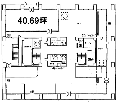 コンワビル1F 間取り図