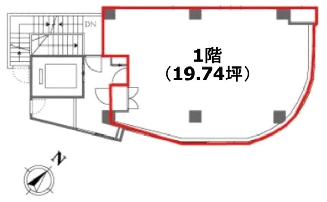 第Ⅴ大栄ビル1F 間取り図