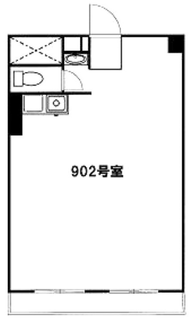 高田馬場スカイパレスビル902 間取り図