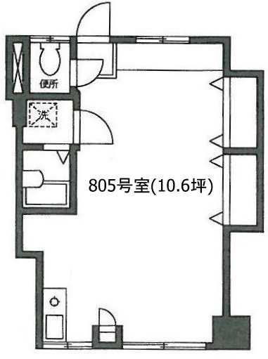 同栄新宿ビル805 間取り図