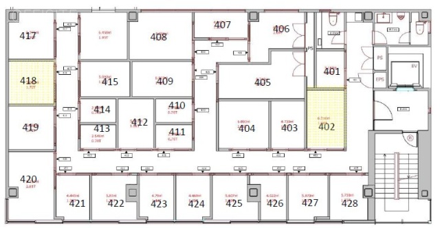 エキスパートオフィス麹町418 間取り図