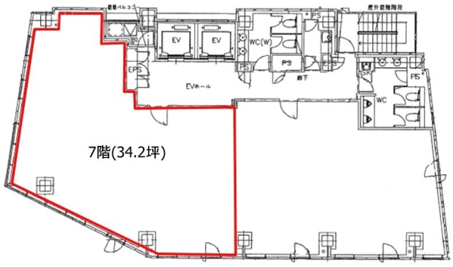 麹町市原ビル7F 間取り図