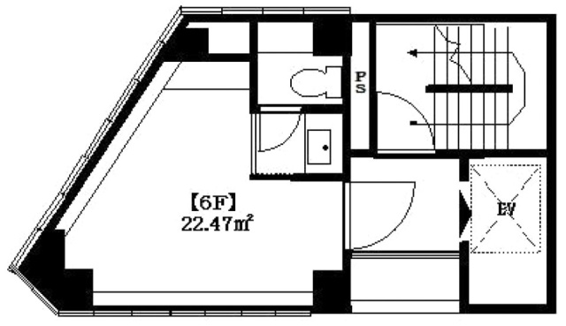 クレグラン骨董通りビル6F 間取り図