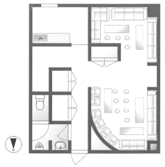 コスモス館ビルB 間取り図