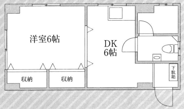 江原セントラルマンションビル503 間取り図