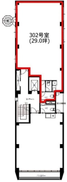 溜池山王葵ビル302 間取り図