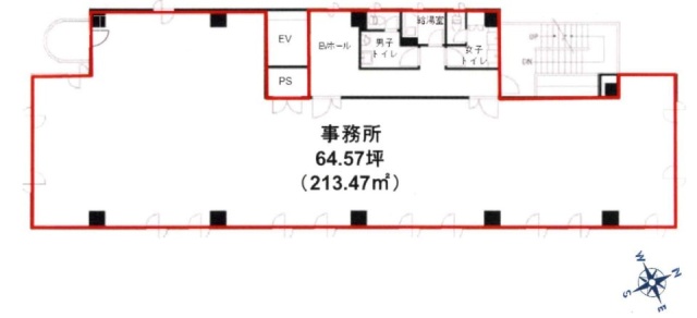 新宿御苑さくらビル8F 間取り図
