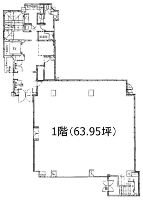 菱進九段ビル1F 間取り図