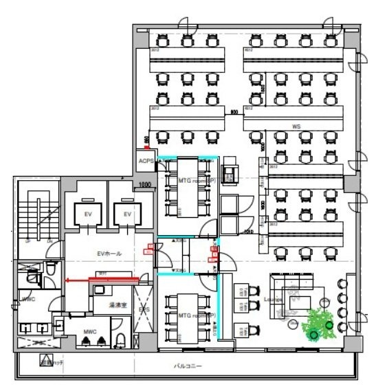 日本橋ノーススクエア7F 間取り図