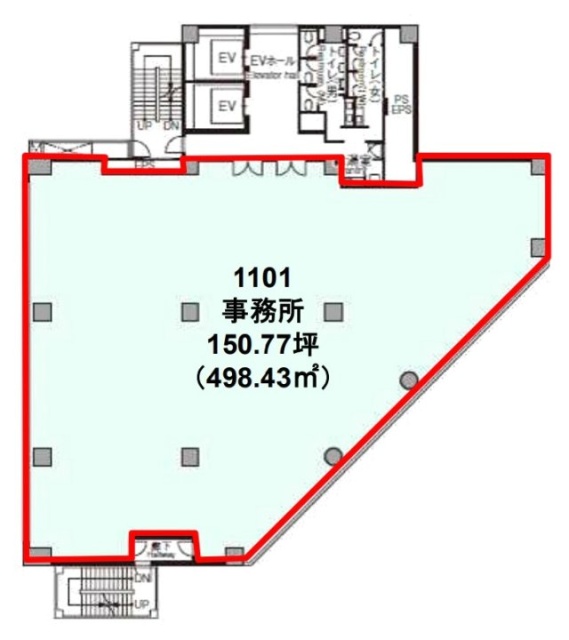 新四curumuビル1101 間取り図